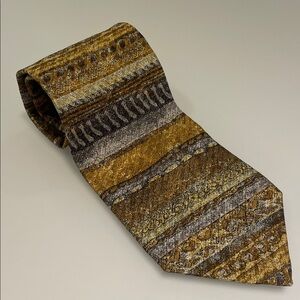 Sophisticated Men's Tie in Gold and Gray